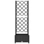 Planter with black PP trellis 40x40x121.5 cm by vidaXL, Pots and planters - Ref: Foro24-318268, Price: 39,40 €, Discount: %