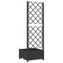 Planter with black PP trellis 40x40x121.5 cm by vidaXL, Pots and planters - Ref: Foro24-318268, Price: 39,40 €, Discount: %