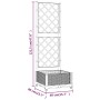 Planter with black PP trellis 40x40x121.5 cm by vidaXL, Pots and planters - Ref: Foro24-318268, Price: 39,40 €, Discount: %