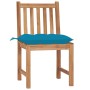 Garden chairs 2 units solid teak wood with cushions by vidaXL, Garden chairs - Ref: Foro24-3062935, Price: 203,99 €, Discount: %