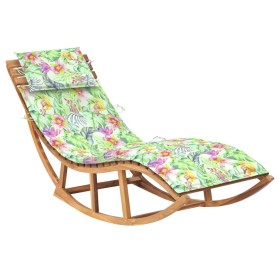 Rocking lounger with solid teak wood cushion by vidaXL, Loungers - Ref: Foro24-3063345, Price: 258,99 €, Discount: %