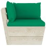 3-seater garden pallet sofa with fir wood cushions by vidaXL, Garden sets - Ref: Foro24-3063401, Price: 250,95 €, Discount: %