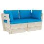 2-Sitzer-Gartensofa mit Kissen aus Tannenholz von vidaXL, Gartensets - Ref: Foro24-3063388, Preis: 189,44 €, Rabatt: %