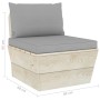 3-Sitzer-Gartensofa mit Kissen aus Tannenholz von vidaXL, Gartensets - Ref: Foro24-3063397, Preis: 262,06 €, Rabatt: %