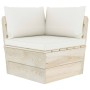 2-seater garden pallet sofa with fir wood cushions by vidaXL, Garden sets - Ref: Foro24-3063386, Price: 179,99 €, Discount: %