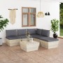 6-piece pallet garden furniture and fir wood cushions by vidaXL, Garden sets - Ref: Foro24-3063540, Price: 417,04 €, Discount: %