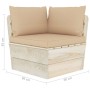 2-Sitzer-Gartensofa aus Paletten mit Kissen aus Tannenholz von vidaXL, Gartensets - Ref: Foro24-3063387, Preis: 204,77 €, Rab...