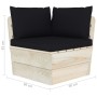 2-Sitzer-Gartensofa aus Paletten mit Kissen aus Tannenholz von vidaXL, Gartensets - Ref: Foro24-3063391, Preis: 175,22 €, Rab...