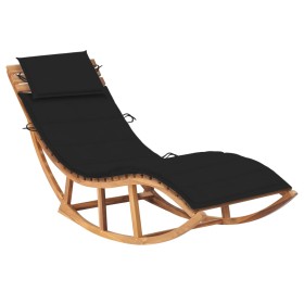 Rocking lounger with solid teak wood cushion by vidaXL, Loungers - Ref: Foro24-3063340, Price: 274,03 €, Discount: %