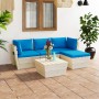 Garden furniture made of 5-piece pallets and fir wood cushions by vidaXL, Garden sets - Ref: Foro24-3063472, Price: 320,88 €,...