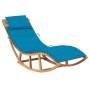 Rocking lounger with solid teak wood cushion by vidaXL, Loungers - Ref: Foro24-3063337, Price: 273,04 €, Discount: %