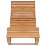 Tumbona mecedora con cojín madera maciza de teca de vidaXL, Tumbonas - Ref: Foro24-3063337, Precio: 273,04 €, Descuento: %