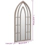 Sand iron garden mirror for outdoors 70x30 cm by vidaXL, Mirrors - Ref: Foro24-318355, Price: 77,52 €, Discount: %