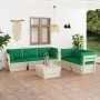 Garden furniture made of 6 pallet pieces and fir wood cushions. by vidaXL, Garden sets - Ref: Foro24-3063521, Price: 430,99 €...