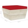 Garden pallet ottoman with impregnated fir wood cushion by vidaXL, Modular outdoor sofas - Ref: Foro24-3063378, Price: 58,30 ...