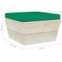 Garden pallet ottoman with impregnated fir wood cushion by vidaXL, Modular outdoor sofas - Ref: Foro24-3063377, Price: 62,25 ...