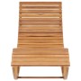 Tumbona mecedora con cojín madera maciza de teca de vidaXL, Tumbonas - Ref: Foro24-3063346, Precio: 275,44 €, Descuento: %