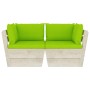 Garden pallet sofa, 2-seater with fir wood cushions. by vidaXL, Garden sets - Ref: Foro24-3063395, Price: 176,25 €, Discount: %