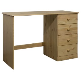 Escritorio con 4 cajones de madera maciza de pino 110x50x74 cm de vidaXL, Escritorios - Ref: Foro24-325530, Precio: 143,99 €,...