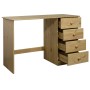 Desk with 4 solid pine wood drawers 110x50x74 cm by vidaXL, Desks - Ref: Foro24-325530, Price: 143,35 €, Discount: %