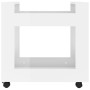 Carrito de escritorio contrachapada blanco brillo 60x45x60 cm de vidaXL, Carros e islas - Ref: Foro24-816602, Precio: 39,10 €...