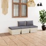 Garden furniture made of 3-piece pallets and fir wood cushions by vidaXL, Garden sets - Ref: Foro24-3063408, Price: 207,99 €,...