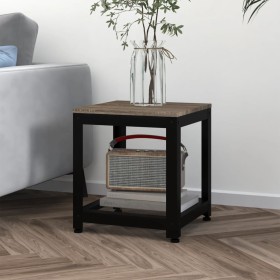 MDF and gray and black iron side table 40x40x45 cm by vidaXL, Side tables - Ref: Foro24-286080, Price: 53,86 €, Discount: %