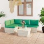 Garden furniture made of 5-piece pallets and fir wood cushions. by vidaXL, Garden sets - Ref: Foro24-3063485, Price: 369,82 €...