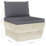 Zentrale Palette Sofa Gartenkissen imprägniertes Tannenholz von vidaXL, Modulare Sofas für den Außenbereich - Ref: Foro24-306...