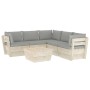 6-piece pallet garden furniture and fir wood cushions by vidaXL, Garden sets - Ref: Foro24-3063529, Price: 484,75 €, Discount: %