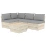 5-piece pallet garden furniture and fir wood cushions by vidaXL, Garden sets - Ref: Foro24-3063481, Price: 334,50 €, Discount: %