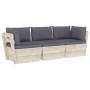 3-seater garden pallet sofa with fir wood cushions by vidaXL, Garden sets - Ref: Foro24-3063396, Price: 262,06 €, Discount: %