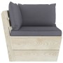 3-seater garden pallet sofa with fir wood cushions by vidaXL, Garden sets - Ref: Foro24-3063396, Price: 262,06 €, Discount: %