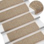 Self-adhesive sisal stair tread mat, set of 15 in beige, 65x21x4 cm by vidaXL, Stair mats - Ref: Foro24-326890, Price: 99,84 ...