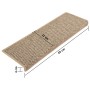 Self-adhesive sisal stair tread mat, set of 15 in beige, 65x21x4 cm by vidaXL, Stair mats - Ref: Foro24-326890, Price: 99,84 ...