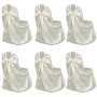 Set de 6 Fundas de color crema para sillas, banquetes y bodas de vidaXL, Fundas - Ref: Foro24-241185, Precio: 40,95 €, Descue...