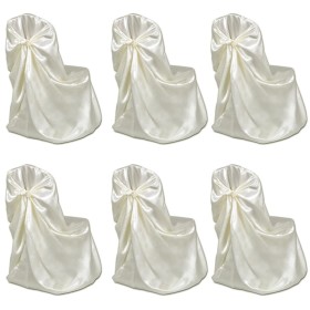 Set de 6 Fundas de color crema para sillas, banquetes y bodas de vidaXL, Fundas - Ref: Foro24-241185, Precio: 40,95 €, Descue...