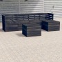 Garden pallet furniture 6 pieces solid dark gray pine wood by vidaXL, Garden sets - Ref: Foro24-3063746, Price: 329,04 €, Dis...