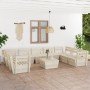 Garden pallet furniture 10 pcs impregnated fir wood by vidaXL, Garden sets - Ref: Foro24-3063728, Price: 490,00 €, Discount: %