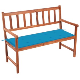 Garden bench with cushion solid acacia wood 120 cm by vidaXL, garden benches - Ref: Foro24-3063772, Price: 170,99 €, Discount: %