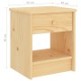 Massivholz Nachttisch aus Kiefernholz, helles Holz 35x30x40 cm von vidaXL, Nachttische - Ref: Foro24-322221, Preis: 55,42 €, ...