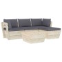 Garden furniture made of 5-piece pallets and fir wood cushions by vidaXL, Garden sets - Ref: Foro24-3063468, Price: 316,99 €,...