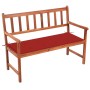 Solid acacia wood garden bench with cushion 120 cm by vidaXL, garden benches - Ref: Foro24-3063774, Price: 178,31 €, Discount: %