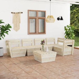 Pallet furniture for garden 6 pieces impregnated fir wood by vidaXL, Garden sets - Ref: Foro24-3063723, Price: 322,99 €, Disc...