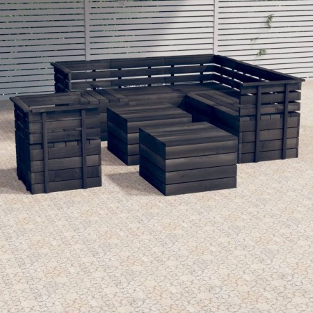 Gartenpalettenmöbel 8 Stk. massives Kiefernholz dunkelgrau von vidaXL, Gartensets - Ref: Foro24-3063760, Preis: 535,76 €, Rab...