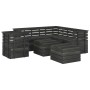 Garden furniture made of 8 pieces of solid dark gray pine wood pallets. by vidaXL, Garden sets - Ref: Foro24-3063760, Price: ...