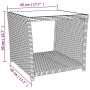 Beigefarbener synthetischer Rattan-Beistelltisch mit gehärteter Glasoberfläche von vidaXL, Gartentische - Ref: Foro24-319561,...