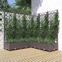 Jardinera con enrejado PP marrón 120x120x121,5 cm de vidaXL, Maceteros y jardineras - Ref: Foro24-318266, Precio: 136,45 €, D...