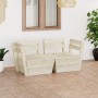 Garden pallet sofa, 2-seater, impregnated fir wood by vidaXL, Garden sets - Ref: Foro24-3063708, Price: 102,99 €, Discount: %