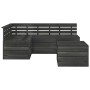 Garden furniture set made of 5 pieces of solid dark gray pine wood pallets. by vidaXL, Garden sets - Ref: Foro24-3063743, Pri...